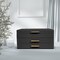 Elegant 2-Drawer Jewelry Box for Women – Large PU Leather Organizer for Necklaces, Rings, Earrings & Bracelets, Black & Gold Storage Case, Perfect Gift (Black)